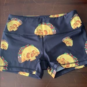 FeedMeFightMe Taco Skull shorts size xs